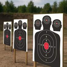 10/20/50/100 Pack 12x18 Inch Human Silhouette Shooting Targets - Professional Marksmanship Training Paper For BB Guns, Airsoft, Pellet Guns, Handguns & Rimfire - Indoor/Outdoor Range Accuracy Practice - Multicolor - View 5