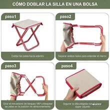 Taburete plegable portátil de 13 pulgadas, taburete plegable compacto para adultos, taburete de camping portátil ultraligero negro, adecuado para senderismo y pesca, con una capacidad de peso de hasta 265 libras. - Negro - Ver 9