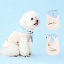 Áo khoác không tay nhẹ cho chó, thoáng khí, kiểu dáng sinh viên, chống rụng lông, phù hợp cho các giống chó nhỏ và vừa như West Highland White Terrier, Poodle vào mùa hè. - Màu be - Xem 3