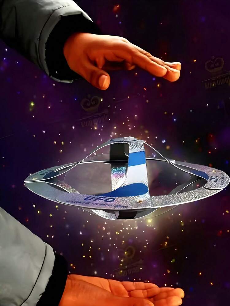 1pc No Power Required Self-Assemble Anti-Gravity Levitating UFO Magic Toy Set, Adult Street Performance Levitation Prop, Family Interactive Game, Interesting Novel Levitation Visual Effect Toy, Prepare Fascinating Levitation Birthday Gift For Family And Friends - Multicolor - View 1