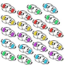 1/2/5pcs Stress Relief Chain, Anti-Pressure Keychain, Rotating Disc, Flip Chain, Office Desk Pressure Relief Toy, Birthday Party Small Gift - Multicolor - View 8