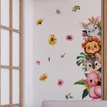 Hình dán cửa sổ và tường tự dính hình thỏ, sư tử, sóc, vẹt dễ thương mùa hè, thích hợp cho phòng khách, phòng ngủ, trường học, văn phòng và phòng tắm. - A - Xem 5