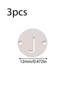 3个/套 字母连接吊坠 不锈钢 A-Z 字母吊坠 18K PVD 镀层 DIY 耳环 手链 首饰制作 - 吊墜 - 查看 55