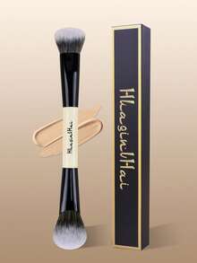 HUAQINVHAI 米色盒装双头多功能腮红刷、修容刷、高光刷、粉底刷、散粉刷套装，附赠便携式化妆包。 - 米色 - 查看 8