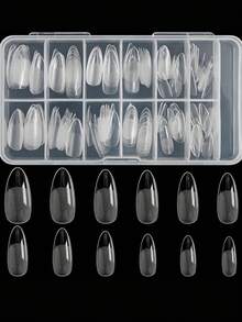 120 móng giả tròn trong suốt, cỡ trung bình, 12 kích cỡ, phù hợp cho tiệm nail và tự làm tại nhà. - Trong sáng - Xem 2
