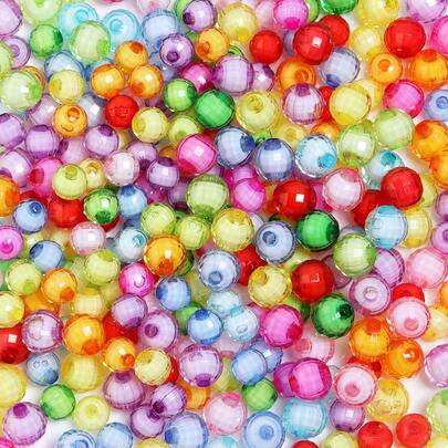 20-100pcs 8-20mm Earth Beads Assortment, Acrylic Bead Kit For DIY Jewelry Making, Versatile Craft Beads, With For Valentine'S Day, Halloween, Christmas Decorations & Accessories