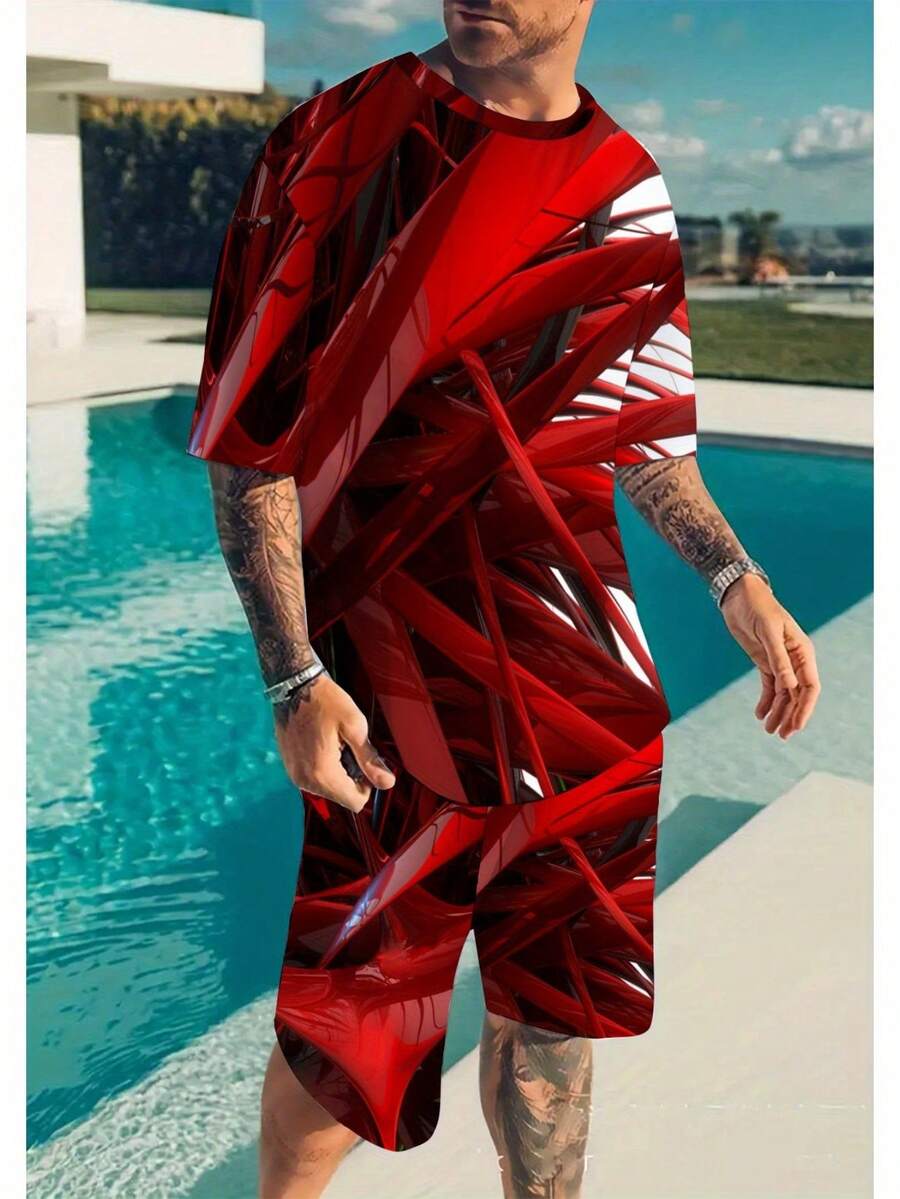 Conjunto de camiseta para hombre - Colores mezclados - Ver 1
