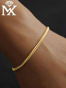SYMFNY 1 chiếc vòng tay bạc sterling 925 cao cấp tối giản kiểu mắt xích , phù hợp cho nữ giới đeo hàng ngày khi đi làm và trong những dịp thường nhật. - Vòng đeo tay - Xem 1