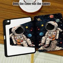 1pc Astronaut, Star, Planet Pattern PU Leather Desk Pad With 360° Rotating Stand And Pen Slot, Auto Sleep/Wake Function, Suitable For Back To School, Valentine's Day, Holiday Gifts - Multicolor - View 6