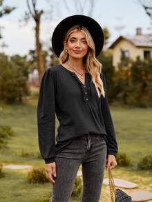 Women Sports Knit Tees & Tanks - Black - View 3