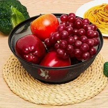 1pc Heavy Duty Metal Fruit Basket With Net Cover - Rust-Resistant Design, Ventilated, With Hanging Hole, Durable Metal Structure, Suitable For Kitchen, Camping, Picnic, Christmas Decor - Reusable Storage Organizer Basket For Fruits - View 8