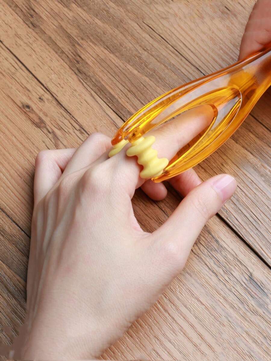 1 máy mát xa ngón tay, giá đỡ mát xa cầm tay đa chức năng dành cho khớp tay và các huyệt đạo. - trái cam - Xem 1