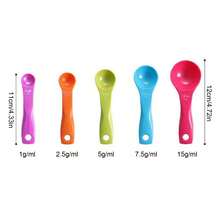 5pcs Measuring Spoon Set, Includes Marked Measuring Spoon, Soup Spoon, Teaspoon, Milk Powder Spoon, Seasoning Spoon - Multicolor - View 5