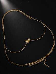 New Arrival Niche Butterfly Necklace-Style Body Chain, Popular For Evening Party & Nightclub, Sexy Body Jewelry For Women - Black - View 6