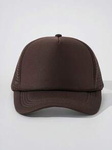 1pc Solid Color Drawstring Mesh Cap, Adjustable Outdoor Sun Protection Casual Hat Suitable For Spring/Autumn Travel Beach Vacation, Unisex Y2K Style Cap,Summer,Holiday,Festival - Baseball Cap - View 21