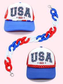 Bohemian Style Baseball Cap Chain, Baseball Cap Decorative Chain,Summer,Graduation Cap,Cowboy - Multicolor - View 10