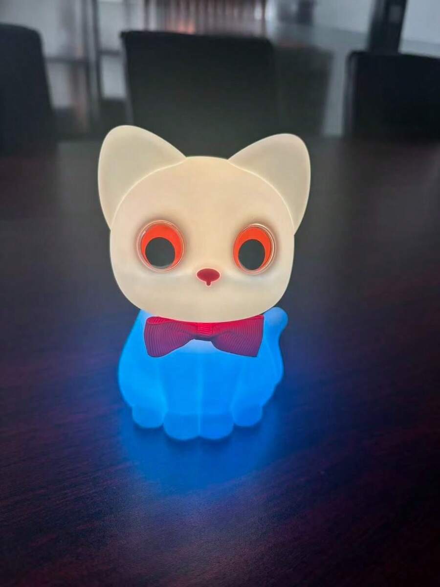 Đèn ngủ hình mèo sợ hãi bằng silicon sáng tạo mới, đèn ngủ phòng ngủ, quà tặng cho bạn trai, bạn gái, bạn thân, sinh nhật.