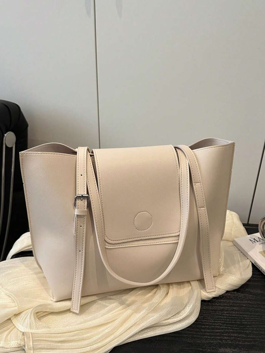 High-Quality Fashionable Versatile Handbag, 2025 New Summer Large Capacity Niche Luxury Shoulder Tote Bag For Women - White - View 1