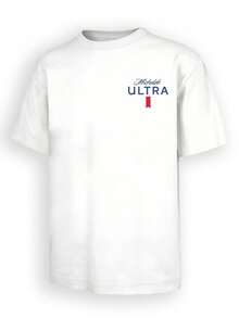 Men's Summer Cotton T-Shirt, Michelob Ultra Golf Graphic Double-Sided Print Casual Sports Short Sleeve Tee - trắng - Xem 3