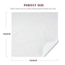 Premium Cotton Blend Handkerchiefs - Super Absorbent Wrinkle Resistant For Sweat Tears OilGentle On Skin 16 Inch - 3 - Xem 5
