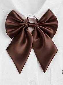 1条女士酒红色深绿色领带，JK风格，适合日常派对衬衫搭配 - 彩色 - 查看 11