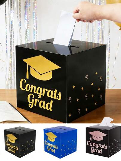 1 hộp thẻ giấy tốt nghiệp, hộp quà tốt nghiệp 2026, hộp thẻ chúc mừng tốt nghiệp, hộp bỏ phiếu, hộp thẻ góp ý, vật dụng trò chơi bỏ phiếu tốt nghiệp, trang trí tiệc chúc mừng tốt nghiệp, vật dụng tiệc tốt nghiệp