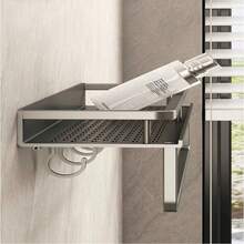 Aluminum Alloy Kitchen/Bathroom/Balcony Storage Rack, Waterproof & Rust-Proof, Bottle & Jar Organizer, Space-Saving, Two Installation Methods, No Drilling Required - A - View 5