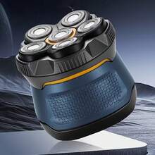 Navalha Elétrica Sem Fio Uso com Lâmina e Motor Removíveis, Aparador de Cabeça Magnética Adequado para Barbear Cabeça - Azul Royal - Visão 9