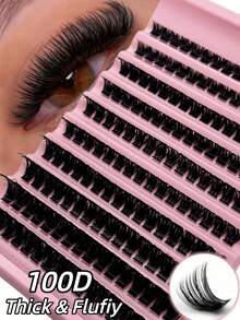 160pcs DIY Lash Clusters C/D Curl 8-16mm Mixed Soft Mink Effect Eyelashes, Lightweight & Natural Look Individual Lash Extensions Perfect For Daily, Party, Wedding & Makeup - C - View 2