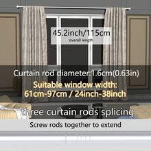 Decorative Rod Head - Silver 45.2 Inches/115 cm - View 2