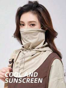 Bộ mũ chống nắng nữ nhẹ, thoáng khí, kiểu dáng thường ngày, mũ đi biển unisex, mũ che mặt, mũ đội đầu, thích hợp cho lái xe và đạp xe. - A - Xem 3