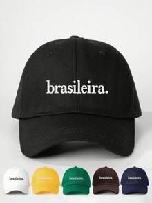 Mũ lưỡi trai nữ thêu họa tiết Brasileira, có thể điều chỉnh, kiểu dáng casual, thích hợp cho mùa xuân, mùa thu, du lịch, bãi biển, kỳ nghỉ. Mũ chống nắng phong cách Y2K, mùa hè, ngày lễ, lễ hội. - nghề thêu - Xem 1
