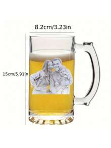 Mug Bir Cetak Foto Personalisasi, Mug Kaca Foto Kustom, Hadiah untuk Pecinta Bir, Suami, Ayah, Perayaan Ulang Tahun dan Hari Jadi - beraneka warna - View 7