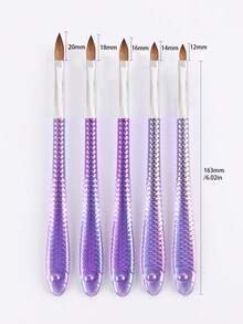 Bộ 5 cọ vẽ móng nghệ thuật hình nàng tiên cá, cọ nối móng acrylic cán vảy cá dùng cho thiết kế móng nghệ thuật. - Nhiều màu - Xem 4