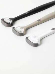 1pc Portable 3-In-1 Tongue Cleaner Brush, With Triple Cleaning Functions, Effectively Removes Bad Breath, Freshens Mouth, Gently Cares For Oral Health, Suitable For Morning Cleaning, After Meals, Business Travel And Trips, Easy To Maintain Oral Hygiene, Non-Slip Handle Design, Comfortable Grip, Applicable For Daily Care, Post-Exercise Cleaning, Office Emergency Use, Keeps Mouth Fresh, A Perfect Gift For Family And Friends - Multicolor - View 6