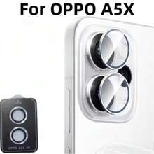 1pc Lens Protector, Compatible With OPPO A5/A5X/A5 Pro Metal Ring Tempered Glass Lens Protector, High Definition Independent Lens Protector, Scratch-Resistant And Wear-Resistant, Ultra-Thin Tempered Glass Lens Cover, 9H Tempered Glass Metal Camera Screen Protector, Easy Installation With Positioning Tool, Fashionable Phone Accessory, Compatible With Protective Case - Multicolor - View 10