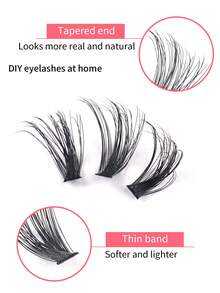 40 Boxes Fake Eyelashes, 200 Pieces Cluster Eyelashes, 0.07mm D-Curl, 9-16mm Mixed Natural Eyelash Extension, 3D Russian Stripe Curly Individual Eyelash Clusters, Makeup Tools - Suitable For Mom, Eyelash Clusters, Individual False Eyelashes, False Eyelashes - D - View 5