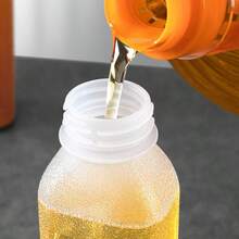 1 chai bóp trong suốt 500ml có vạch chia, chai đựng nước sốt, bình đựng dầu không rò rỉ dùng trong gia đình, chai xịt dầu nhà bếp, chai đựng gia vị, giấm, nước tương có thể điều chỉnh, hộp đựng chất lỏng/dầu - Xem 4