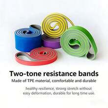 12-150 Lbs 2-Color Fitness Resistance Bands For Pull-Ups, Strength Training, Home Gym Muscle Strength And Body Stretching, Multi-Functional Thickened Durable Elastic Bands For Fitness Training And Stretching - Multicolor - View 8