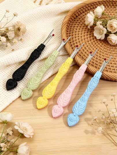 1 pieza Descosedor con mango de plástico, herramienta de costura esencial DIY, accesorio de costura para descoser rápido, necesidad de manualidades, regalo perfecto para aficionados