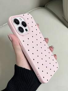 1 chiếc ốp lưng điện thoại TPU chống sốc tối giản chấm bi hồng đen, tương thích với Apple 17 Pro Max/16 Pro Max/15 Pro Max/17 Pro/17/16/15/14/13/12/11 Pro Max - Nhiều màu - Xem 3