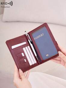 CHARM INFINITE Retro RFID Blocking Passport Holder Travel Document Organizer Wallet, Unisex - Multicolor - View 10