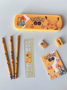pokemon 6/8/12/14pcs Cartoon Stationery & Drawing Set, Suitable For Classroom Rewards, Back To School Gifts - Multicolor - View 7
