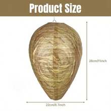 5pcs Of Simulated Wasp Nests - Natural Wasp Deterrent For Outdoor Hanging Fake Nests, A Device To Deter Wasps Suitable For Gardens, Patios, Porches, And Yards. An Excellent Solution For Bee Prevention - A - View 4