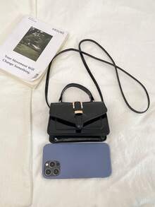 Fashionable Mini Handbag For Women, New Minimalist Personalized INS One Shoulder Bag, Chic Crossbody Bag - Black - View 3