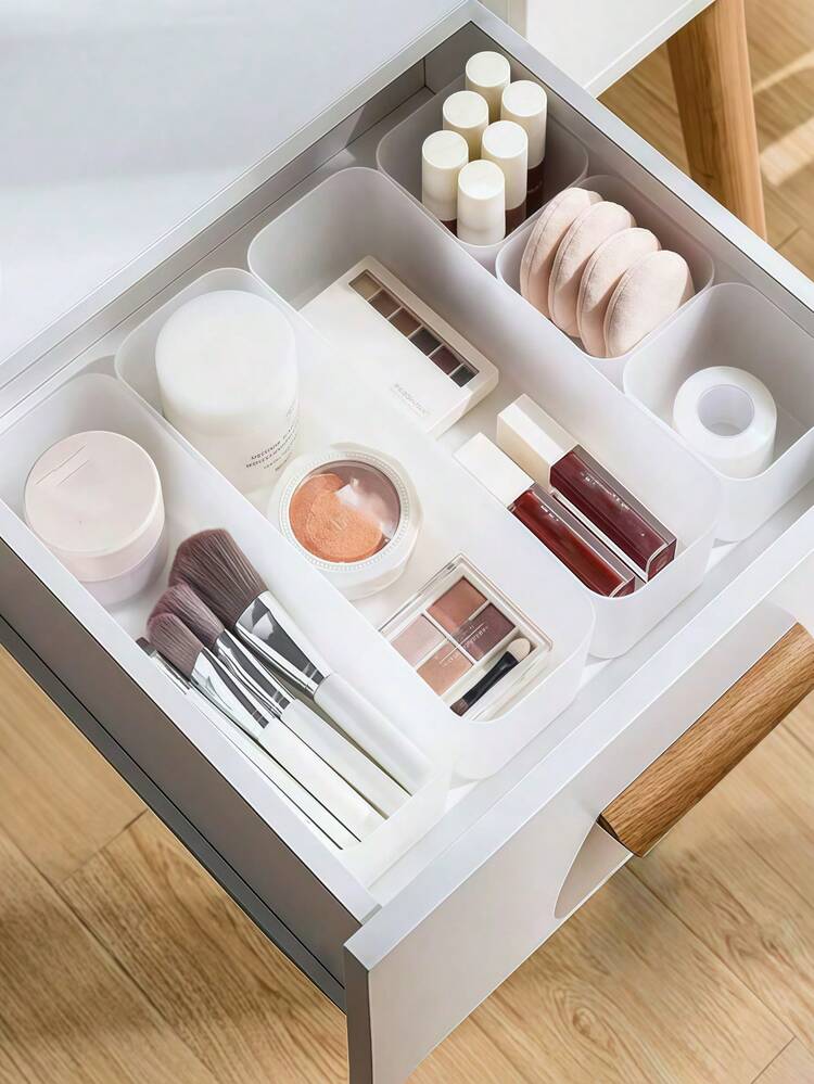 Desktop And Drawer Divider Organizers, Suitable For Storing Cosmetics, Hair Accessories, Office Supplies, Kitchen Supplies, Etc. Available In Various Sizes And Combinations, With Optional Free Assembly. Durable, Sturdy, And Reliable. Available In - Multicolor - View 5