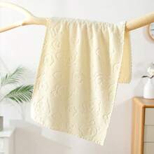 Cute Bear & Flower Embossed Bath Towel - Soft Absorbent Coral Fleece Face Towel, Adult Hand Towel, Double-Layer Gauze Small Towel, Ultra-Soft Washcloth, Suitable For Bathroom & Cleaning, Premium Gift Towel, SPA Towel, Face Towel, Towel, Luxury Bath Towel, Wedding Season Gift, Mother's Day Gift, Father's Day Gift, Gift For Family And Friends - Multicolor - View 14