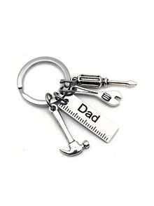 1 pieza Herramienta decorativa de acero inoxidable DIY - Martillo, Destornillador, Llave inglesa Colgante de metal; Regalo práctico para papá, abuelo, abuelo; Ideal para el Día del Padre y Acción de Gracias. - Multicolor - Ver 10