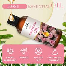 100ml/3.4oz, 30ml/1.0oz Rose Fragrance Essential Oil, Suitable For Aromatherapy Diffuser, Humidifier, Handmade Soap/Candle Making, Unisex, Ideal Gift - Rose Essential Oil - View 2