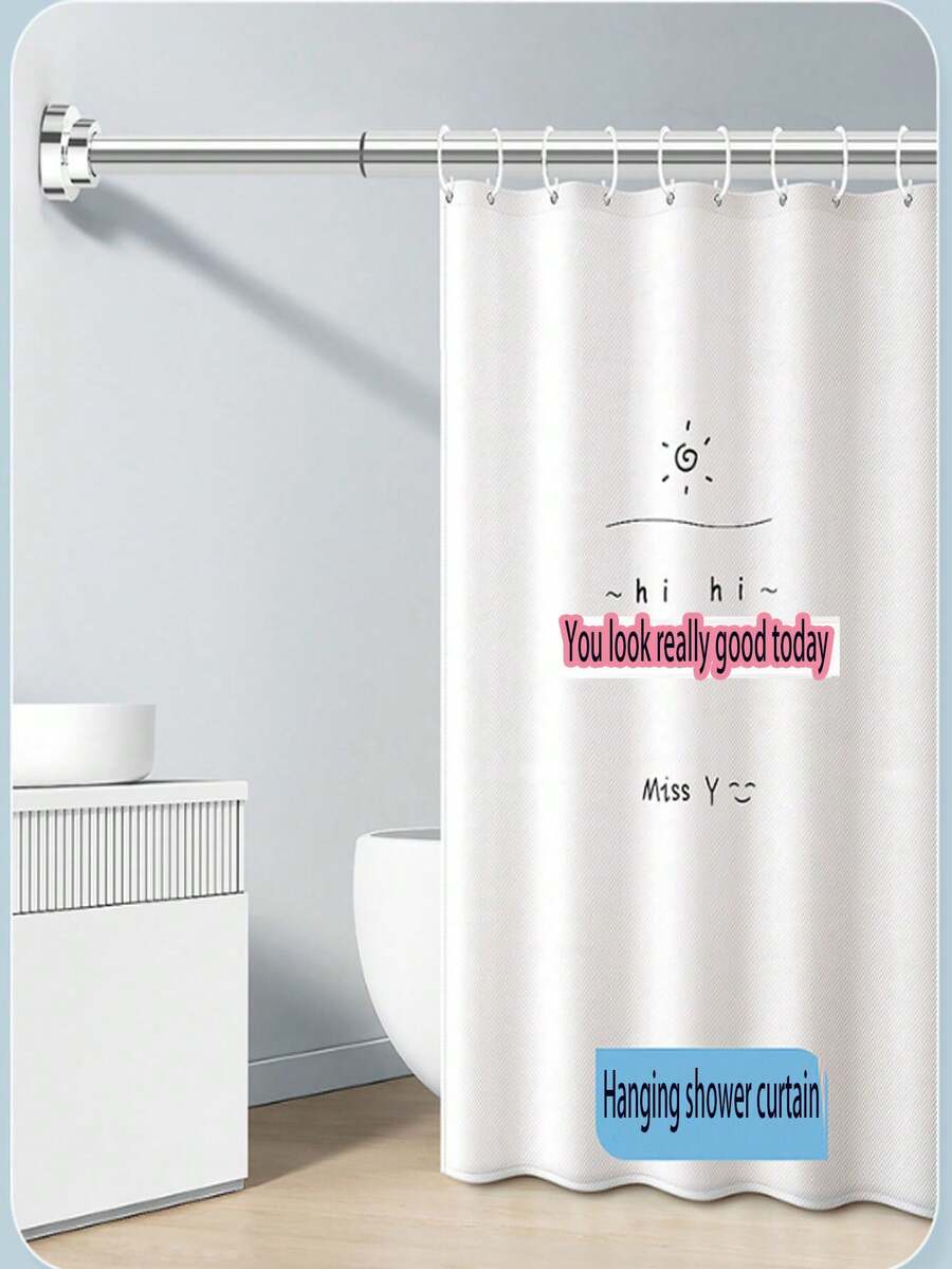 26.77-109 Inch (Approx. 68-277 Cm) Adjustable Spring Tension Curtain Rod, Rustproof Non-Slip Shower Curtain Rod, Suitable For Bathroom, No Drilling Required, Never Fold, Easy To Use, Silver